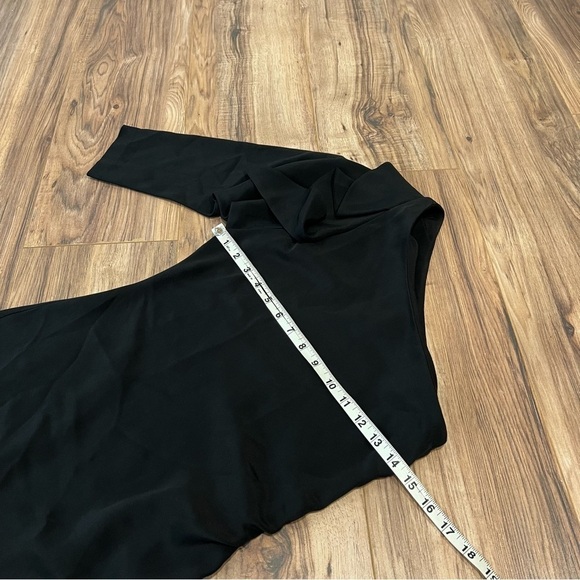 Diane Von Furstenberg Silk One Shoulder Black Mini Dress - Picture 6 of 8